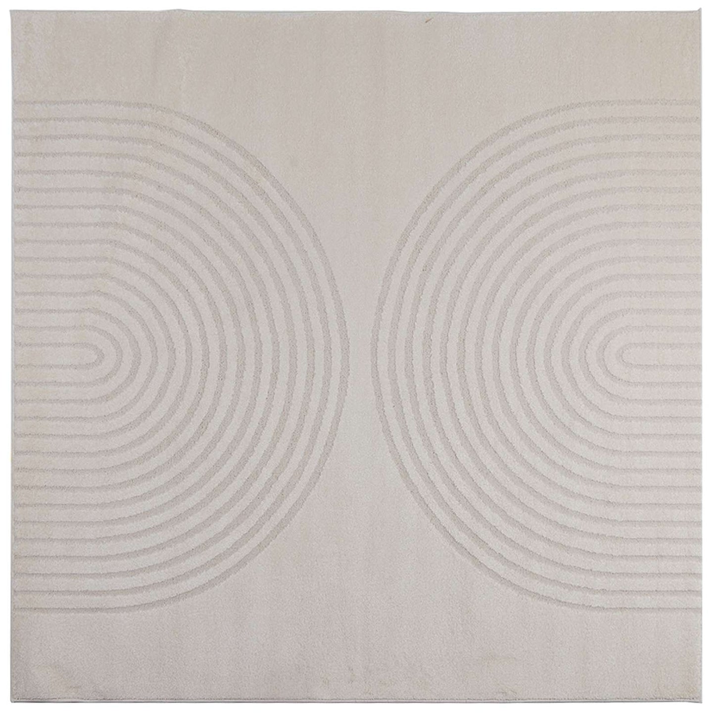 Tappeti per area Quadrato GALATI Crema 200 x 200 cm Poliestere