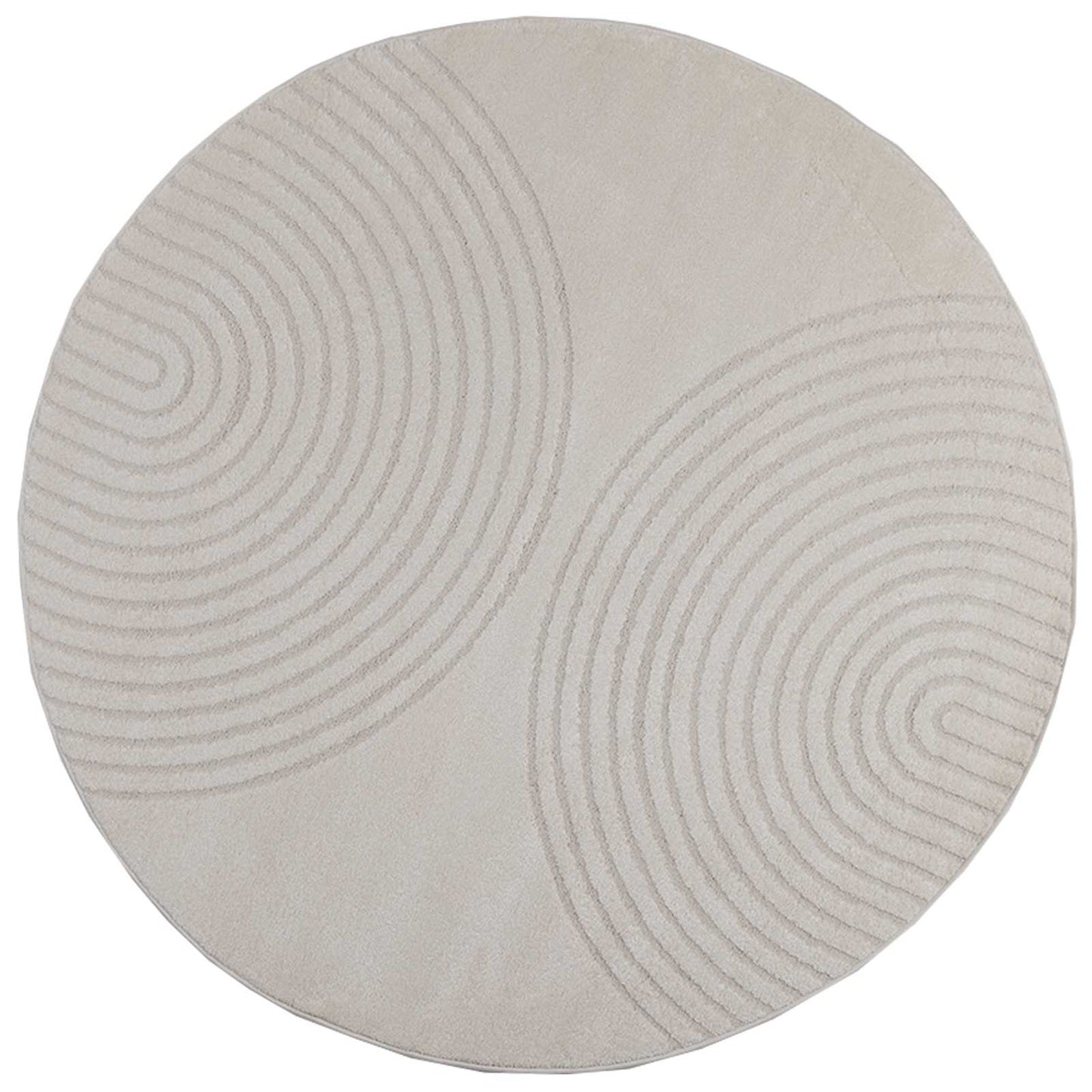 Tappeti per area Rotondo GALATI Crema Ã˜ 120 CM Poliestere