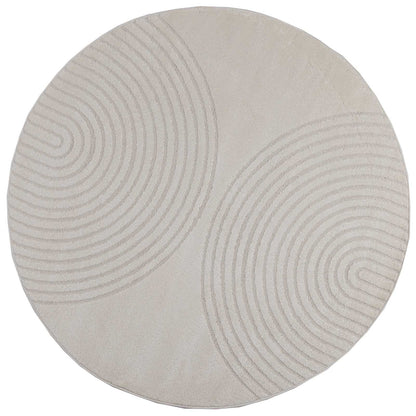 Tappeti per area Rotondo GALATI Crema Ã˜ 120 CM Poliestere