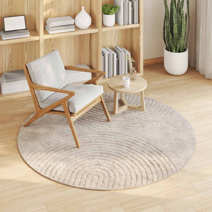 Tappeti per area Rotondo HUARTE Beige Ã˜ 160 CM Poliestere