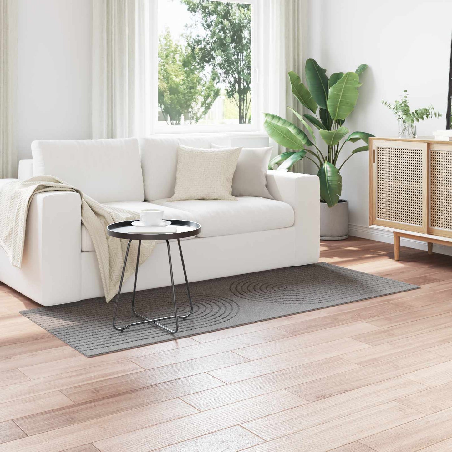 Tappeti per area HUARTE Grigio 150 x 80 cm Poliestere