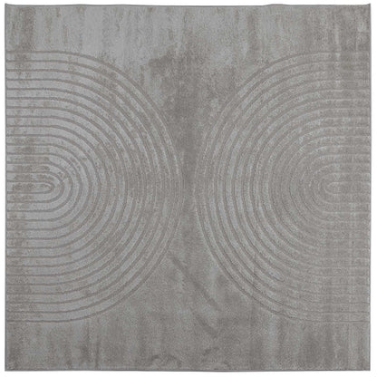 Tappeti per area Quadrato GALATI Grigio 240 x 240 cm Poliestere