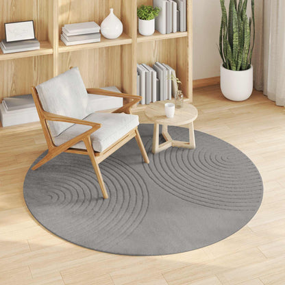 Tappeti per area Rotondo GALATI Grigio Ã˜ 160 CM Poliestere