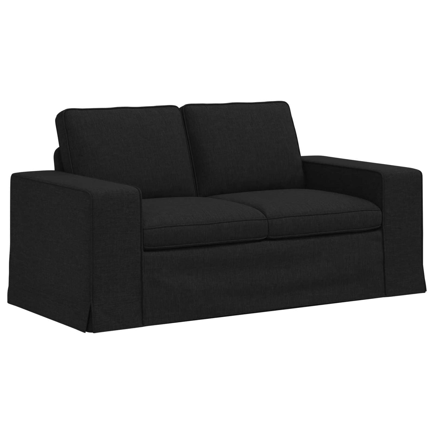 Set di divani 2 pcs Nero 182 x 80 x 82 cm Tessuto