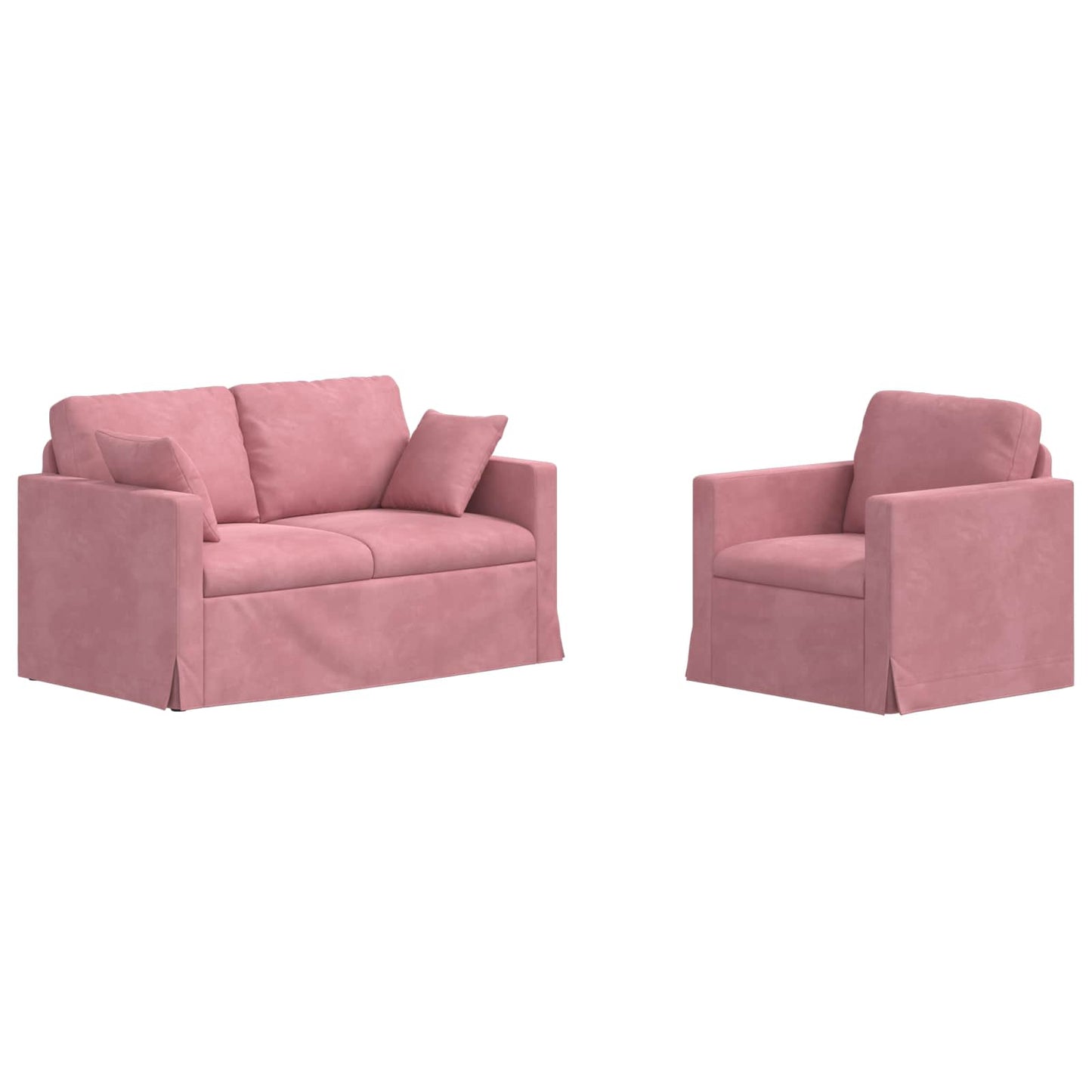 Set di divani 2 pcs Rosa 138 x 78 x 80 cm Velluto