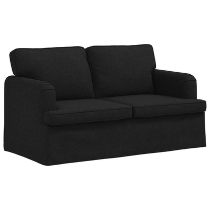 Set di divani 2 pcs Nero 144 x 80 x 85 cm Tessuto