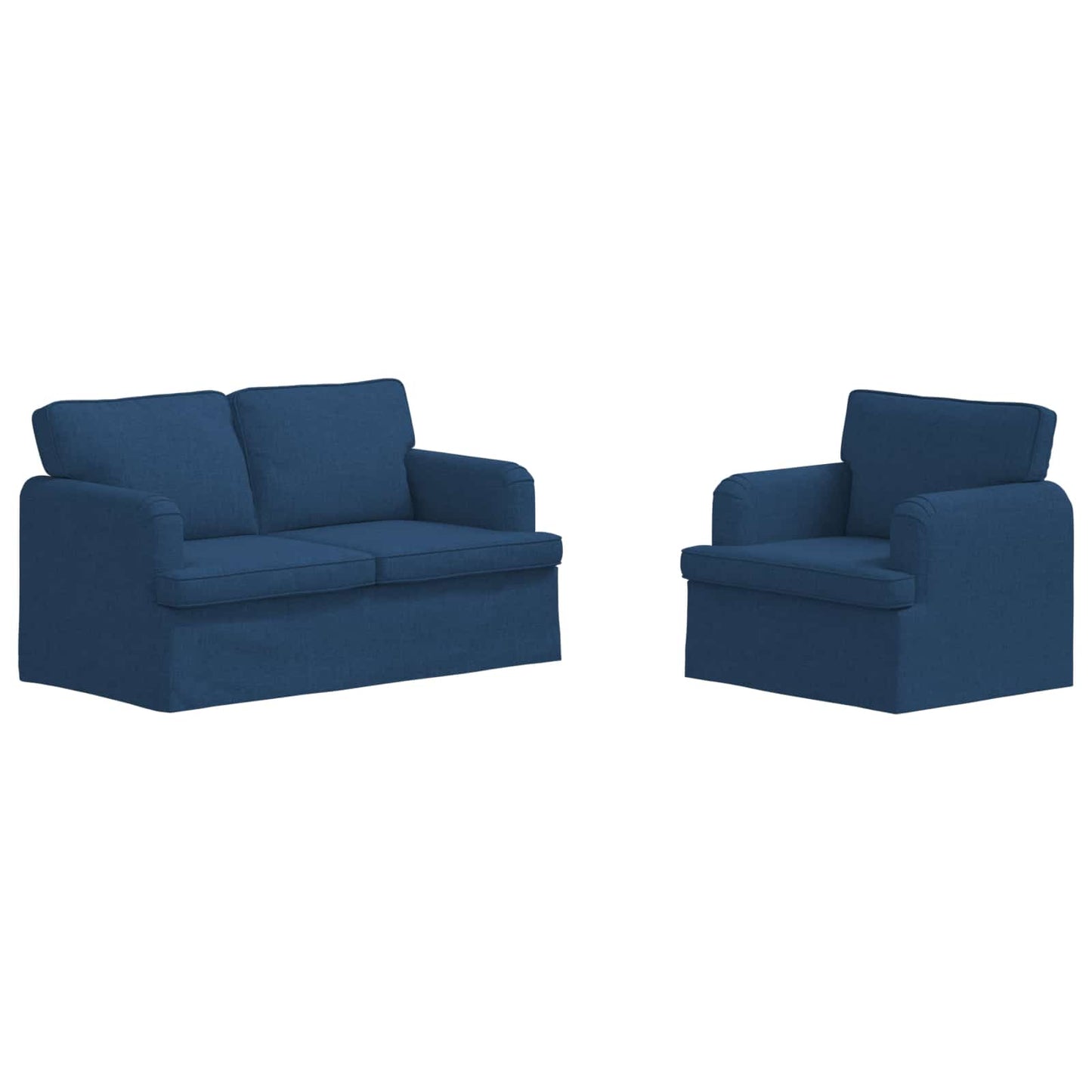 Set di divani 2 pcs Blu 144 x 80 x 85 cm Tessuto