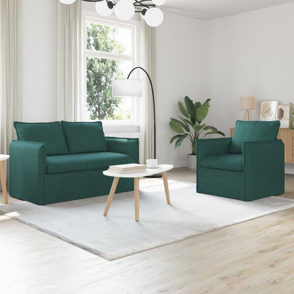 Set di divani 2 pcs Verde Scuro 196 x 82 x 85 cm Tessuto