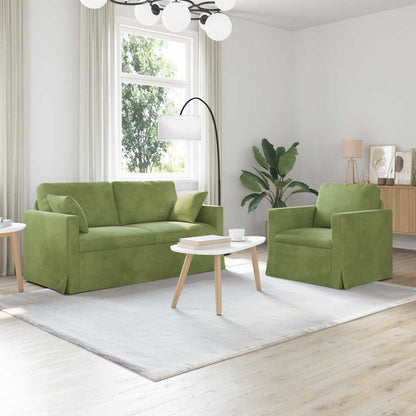 Set di divani 2 pcs Verde chiaro 158 x 78 x 80 cm Velluto