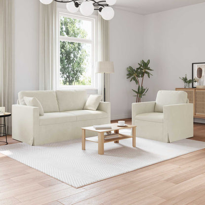 Set di divani 2 pcs Crema 158 x 78 x 80 cm Velluto
