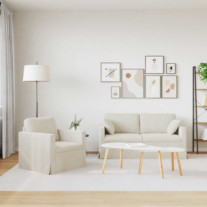 Set di divani 2 pcs Crema 158 x 78 x 80 cm Velluto