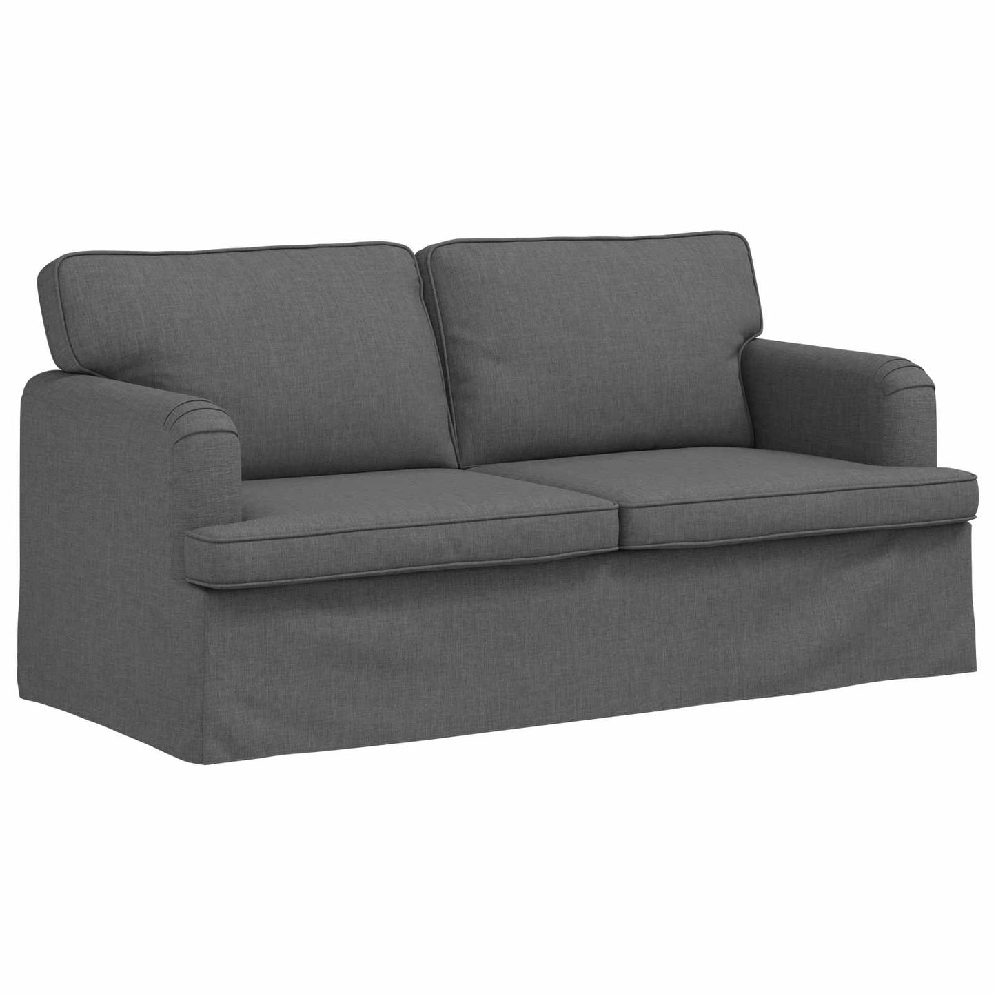 Set di divani 2 pcs Grigio scuro 162 x 80 x 85 cm Tessuto