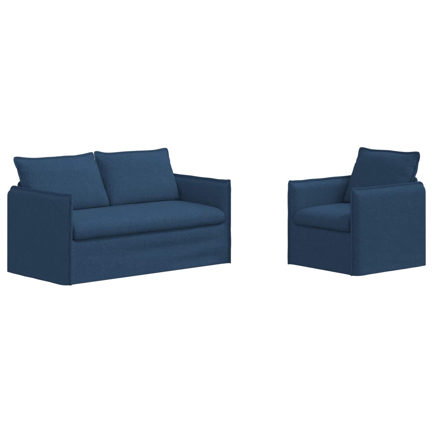 Set di divani 2 pcs Blu 196 x 82 x 85 cm Tessuto