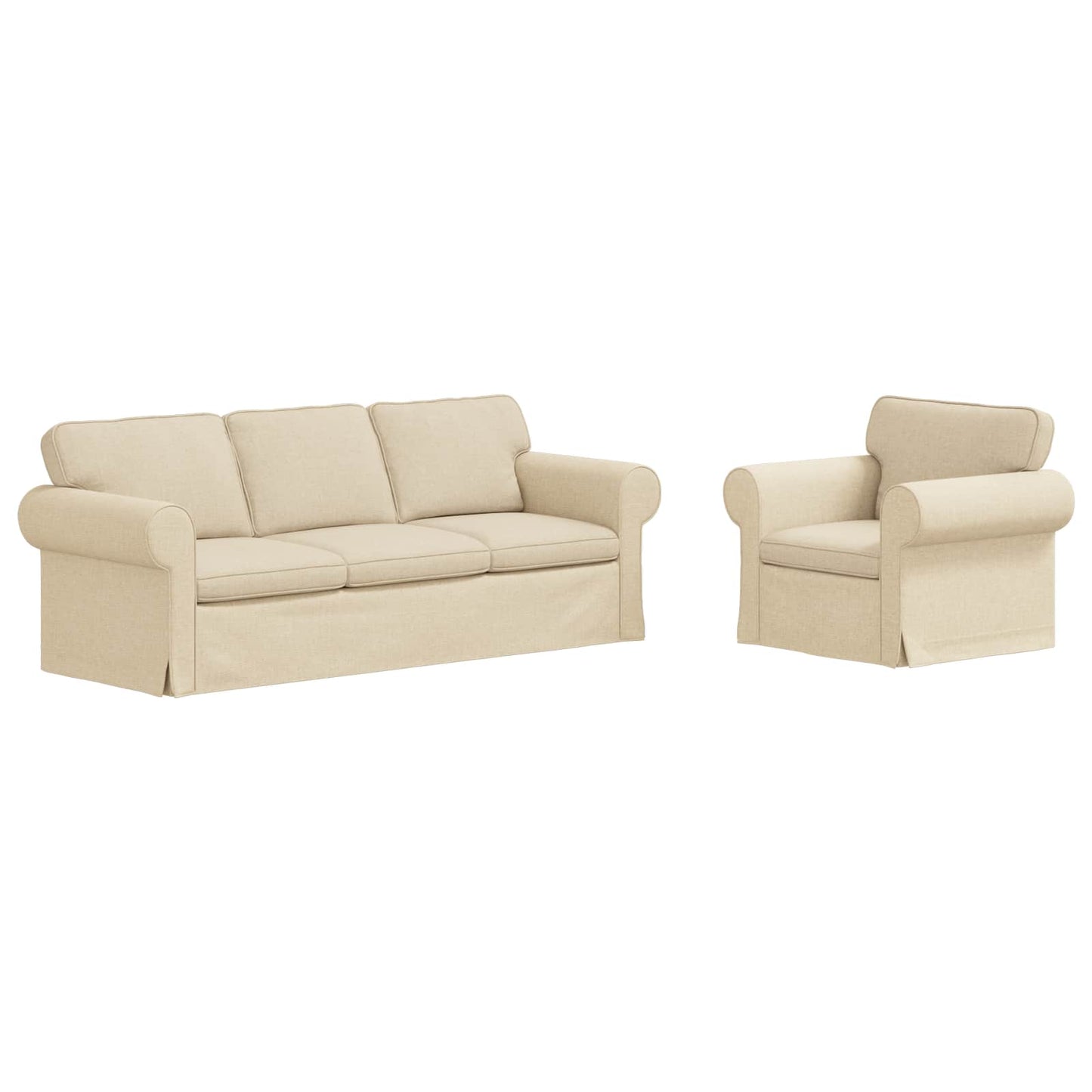 Set di divani 2 pcs Crema 215 x 82 x 80 cm Tessuto