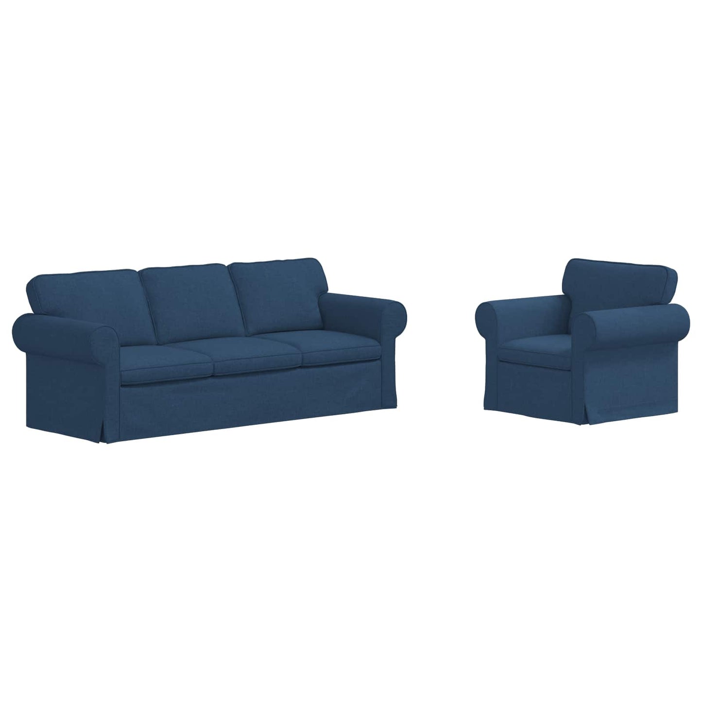 Set di divani 2 pcs Blu 215 x 82 x 80 cm Tessuto