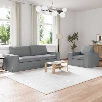 Set di divani 2 pcs Grigio chiaro 182 x 80 x 82 cm Tessuto