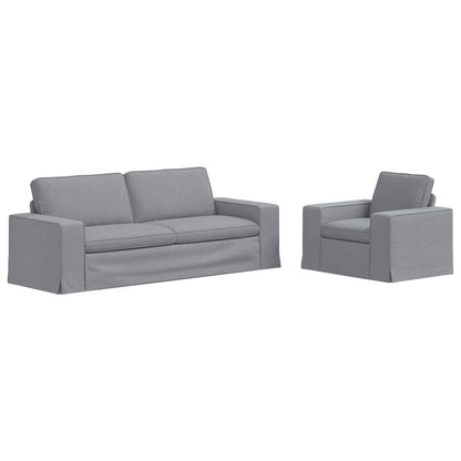 Set di divani 2 pcs Grigio chiaro 182 x 80 x 82 cm Tessuto