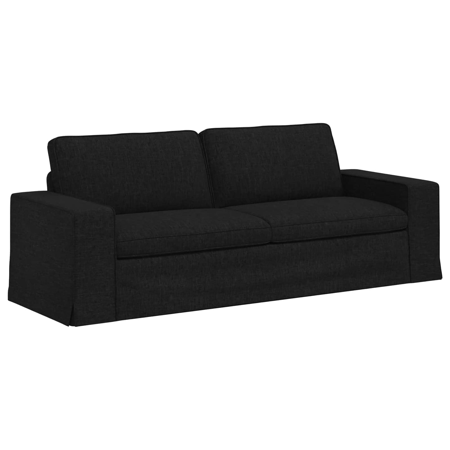 Set di divani 2 pcs Nero 182 x 80 x 82 cm Tessuto