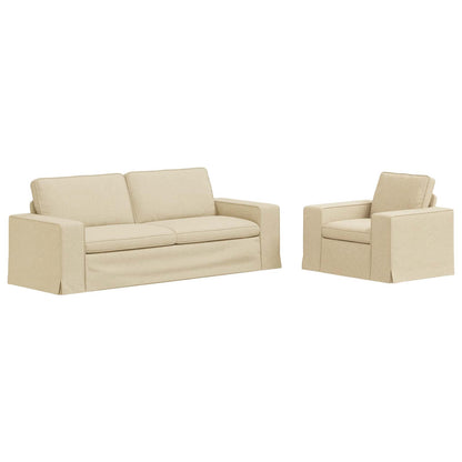 Set di divani 2 pcs Crema 182 x 80 x 82 cm Tessuto