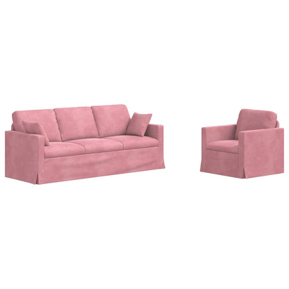 Set di divani 2 pcs Rosa 198 x 78 x 80 cm Velluto