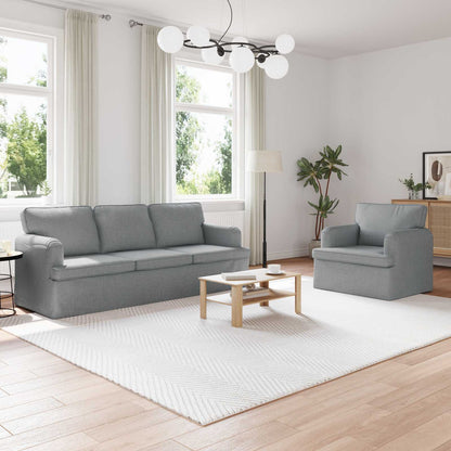 Set di divani 2 pcs Grigio chiaro 144 x 80 x 85 cm Tessuto