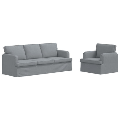 Set di divani 2 pcs Grigio chiaro 144 x 80 x 85 cm Tessuto
