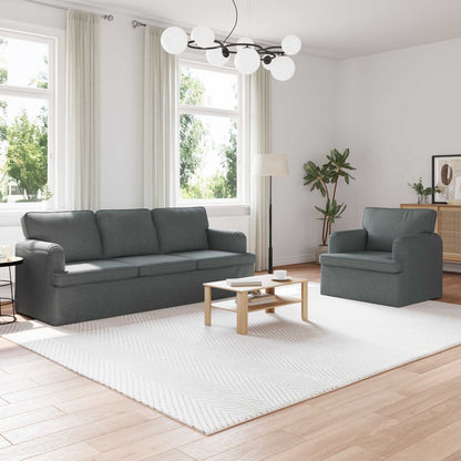 Set di divani 2 pcs Grigio scuro 144 x 80 x 85 cm Tessuto