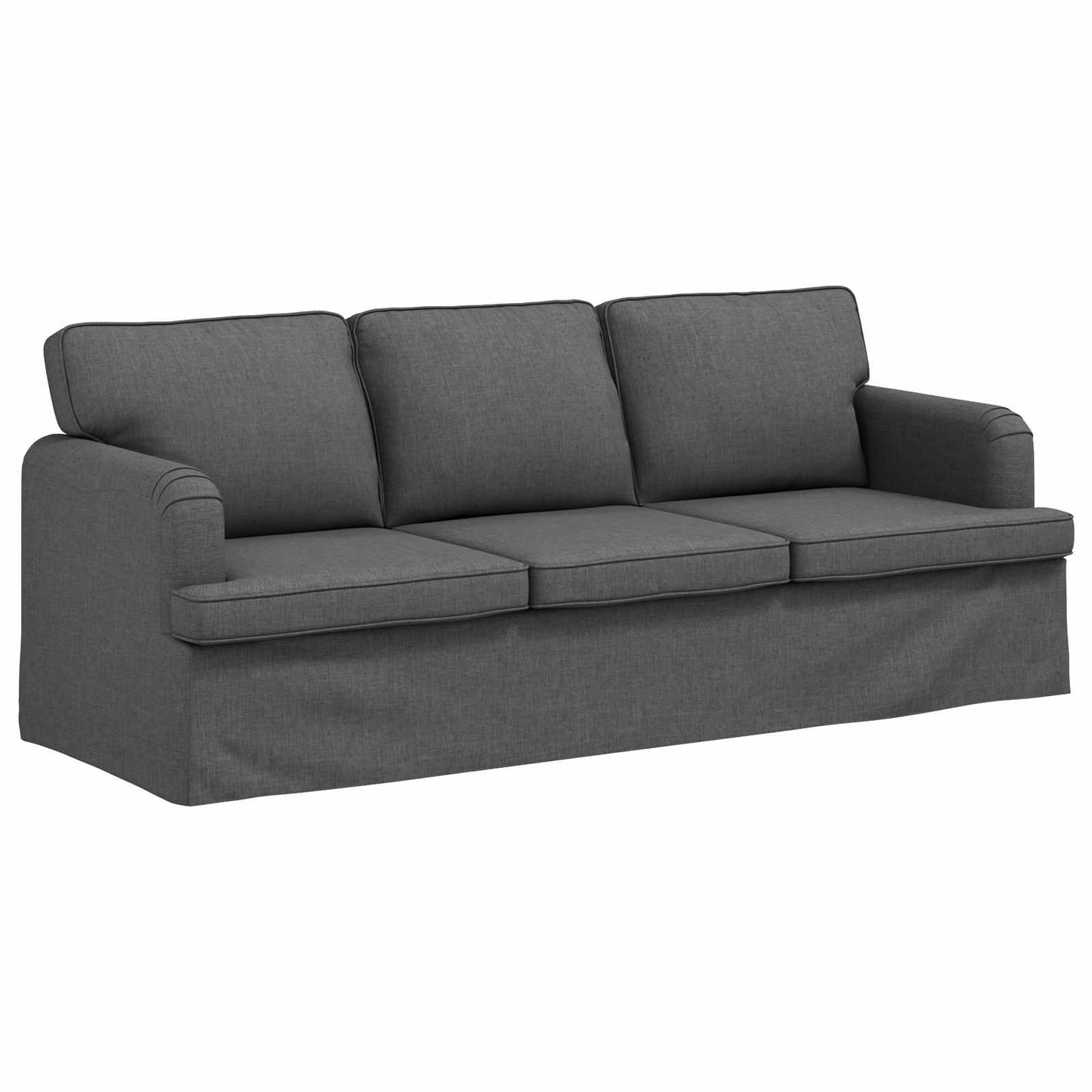 Set di divani 2 pcs Grigio scuro 144 x 80 x 85 cm Tessuto