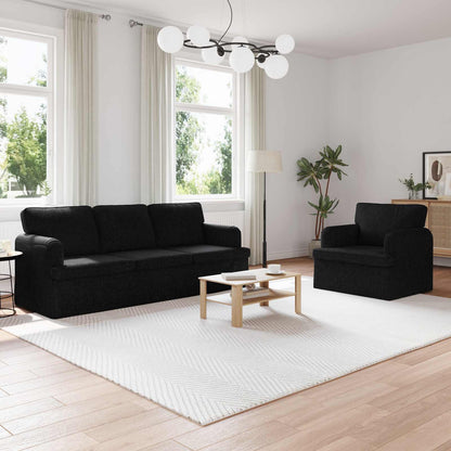 Set di divani 2 pcs Nero 144 x 80 x 85 cm Tessuto