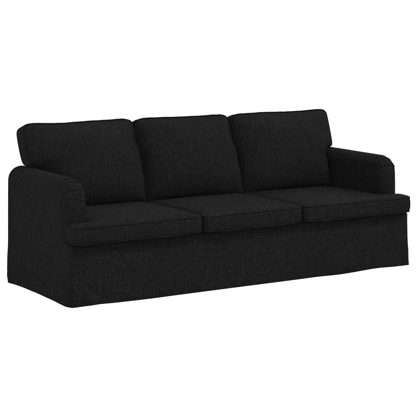 Set di divani 2 pcs Nero 144 x 80 x 85 cm Tessuto