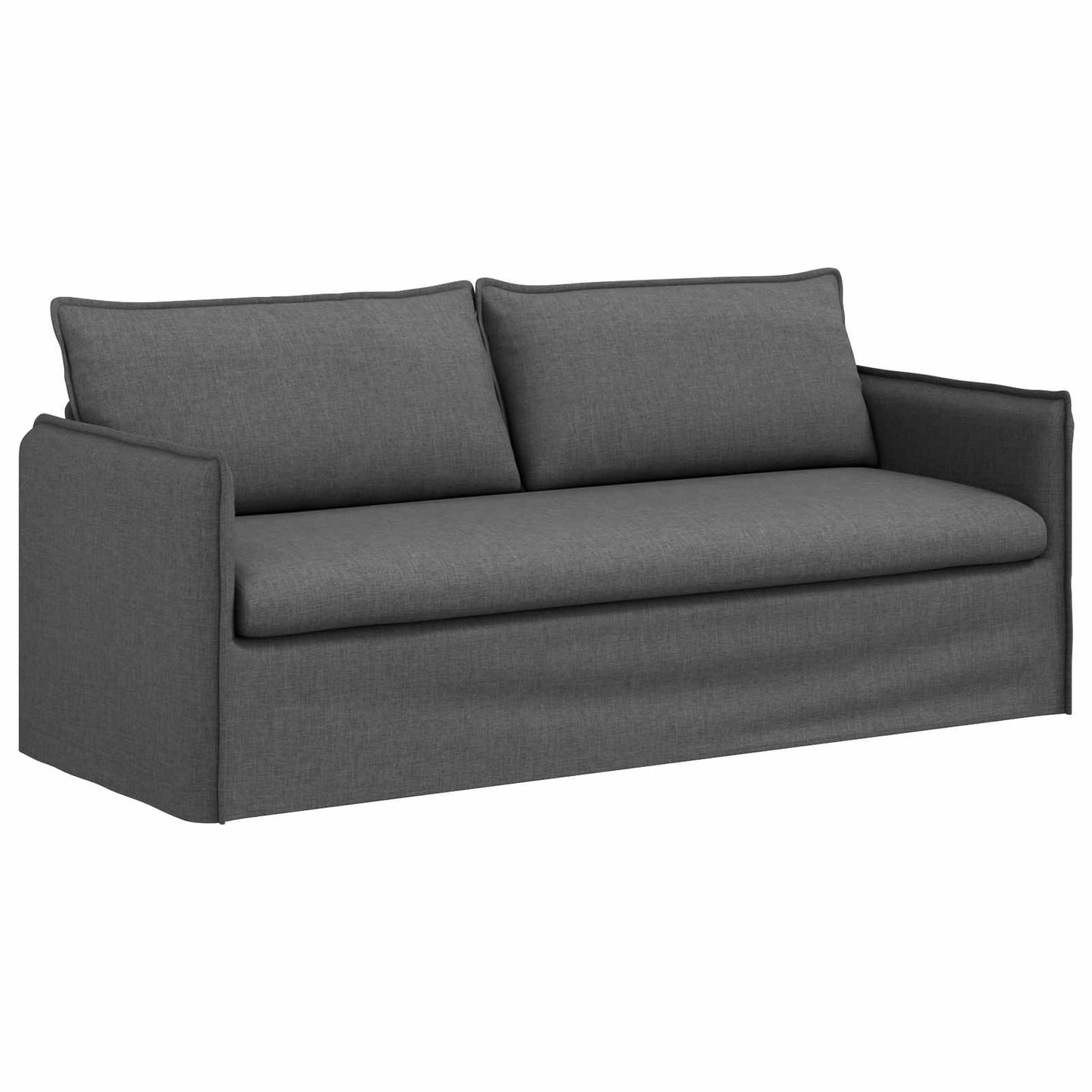 Set di divani 2 pcs Grigio scuro 196 x 82 x 85 cm Tessuto