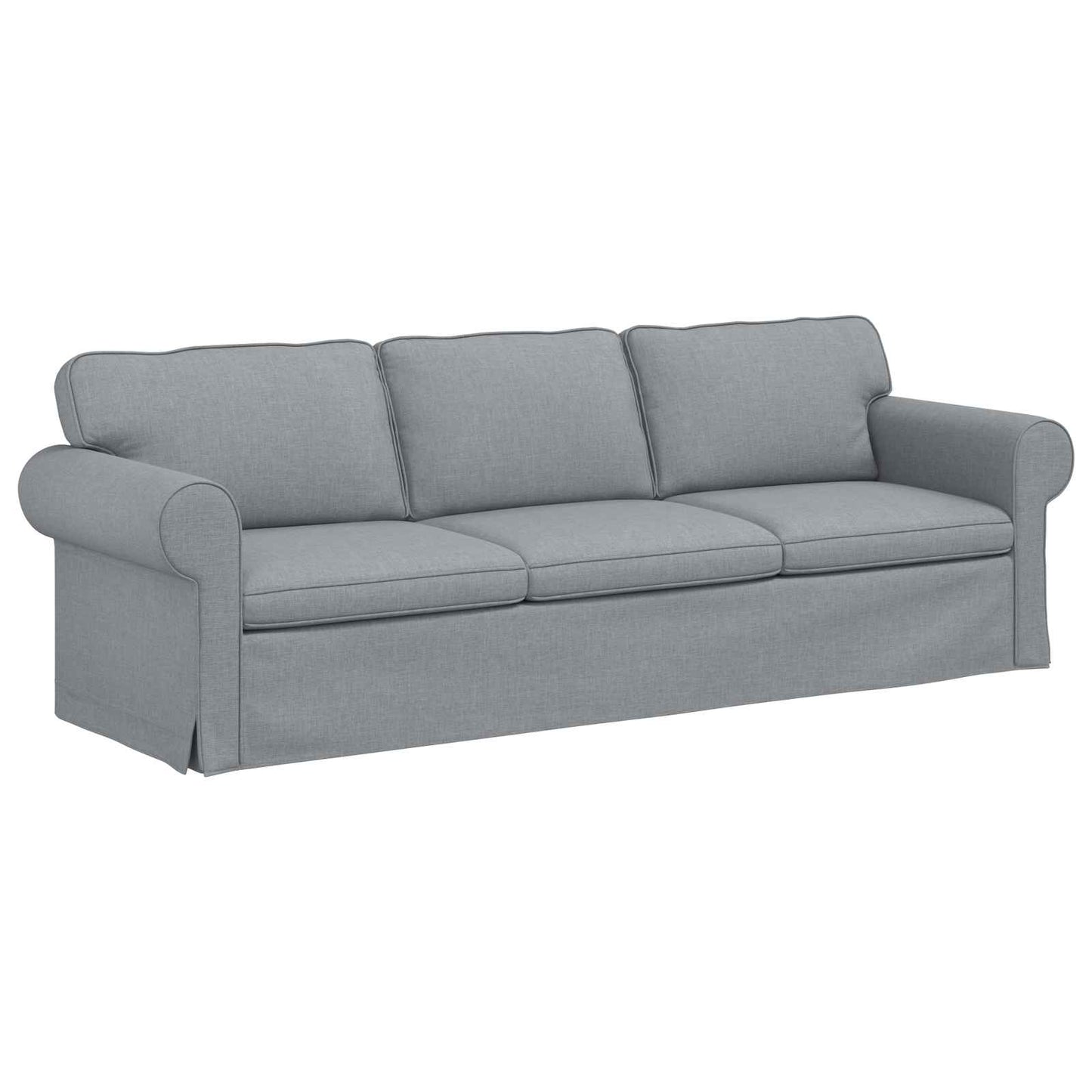 Set di divani 2 pcs Grigio chiaro 245 x 82 x 80 cm Tessuto