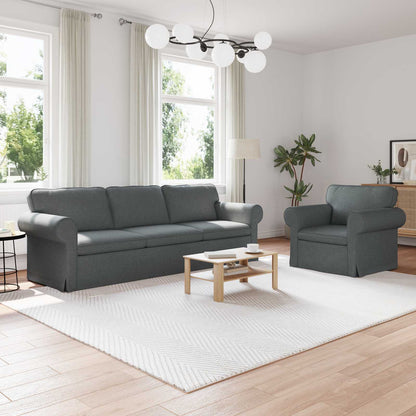 Set di divani 2 pcs Grigio scuro 245 x 82 x 80 cm Tessuto