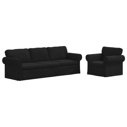 Set di divani 2 pcs Nero 245 x 82 x 80 cm Tessuto