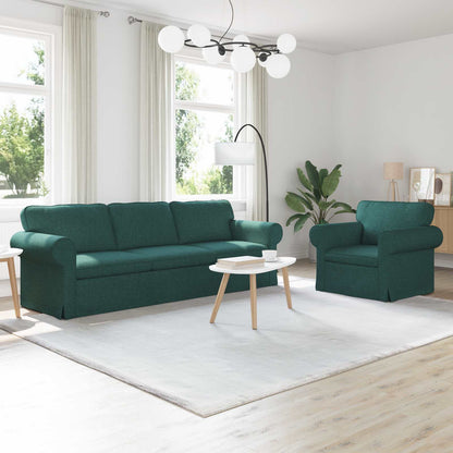 Set di divani 2 pcs Verde Scuro 245 x 82 x 80 cm Tessuto