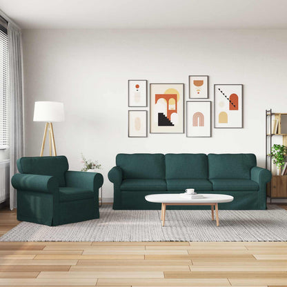 Set di divani 2 pcs Verde Scuro 245 x 82 x 80 cm Tessuto