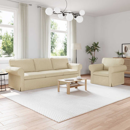 Set di divani 2 pcs Crema 245 x 82 x 80 cm Tessuto