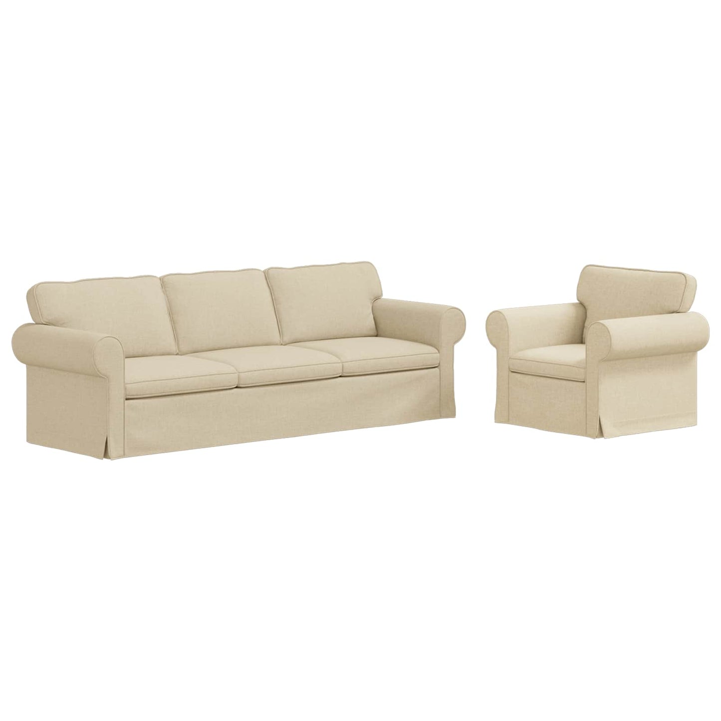 Set di divani 2 pcs Crema 245 x 82 x 80 cm Tessuto