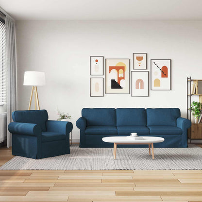 Set di divani 2 pcs Blu 245 x 82 x 80 cm Tessuto