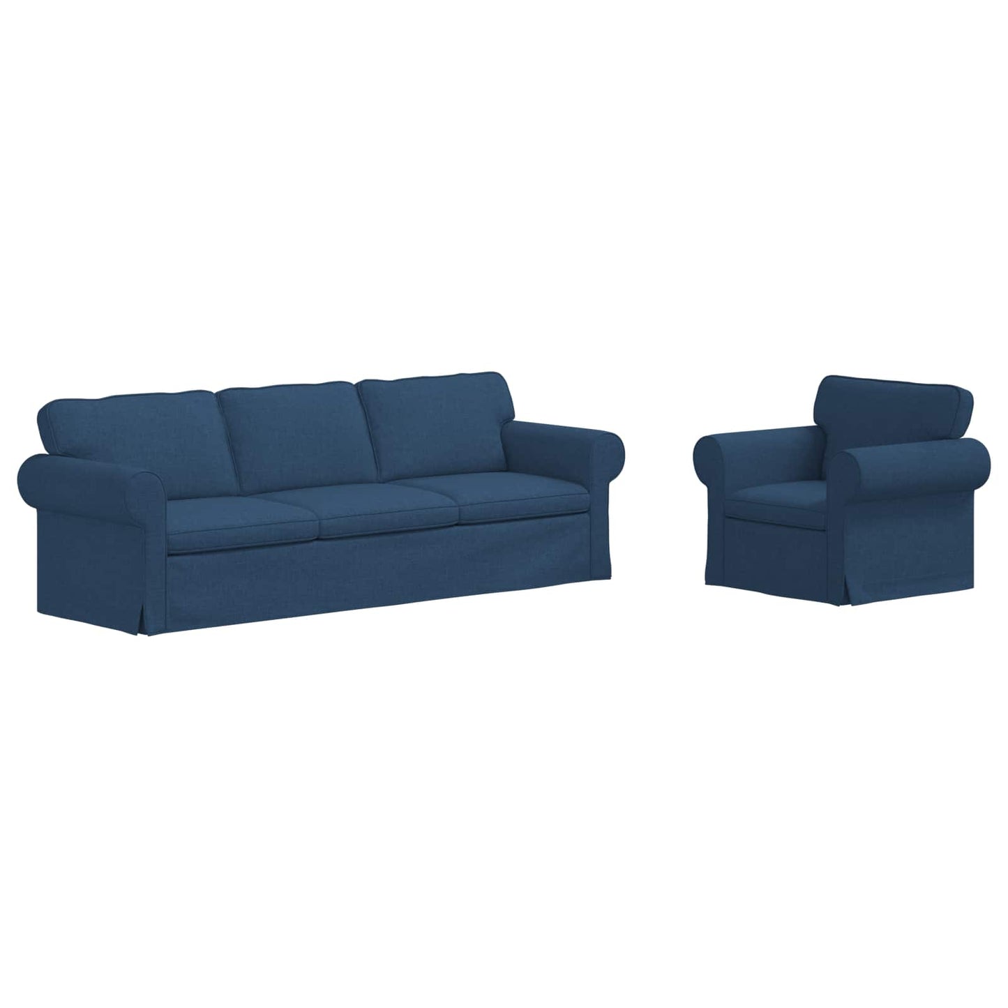 Set di divani 2 pcs Blu 245 x 82 x 80 cm Tessuto