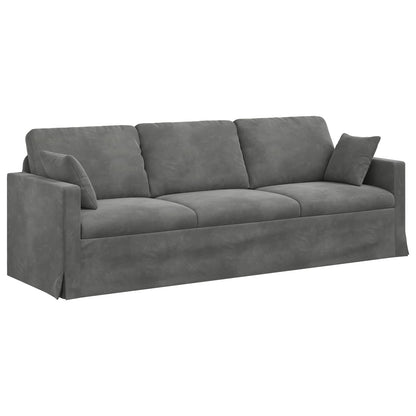 Set di divani 2 pcs Grigio scuro 228 x 78 x 80 cm Velluto