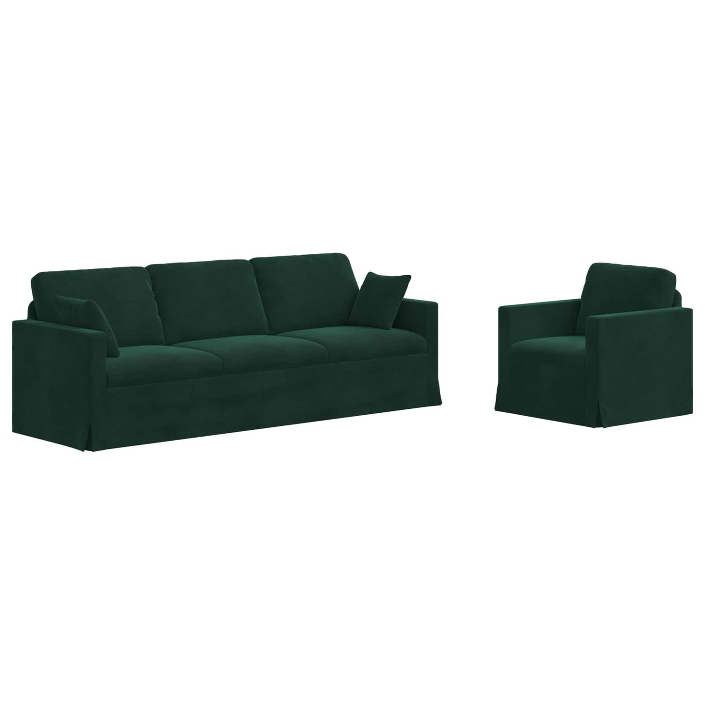 Set di divani 2 pcs Verde Scuro 228 x 78 x 80 cm Velluto