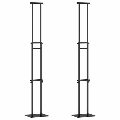 Espositori per Fiere 2 pcs Nero 30 x 23,5 x 210 cm Acciaio