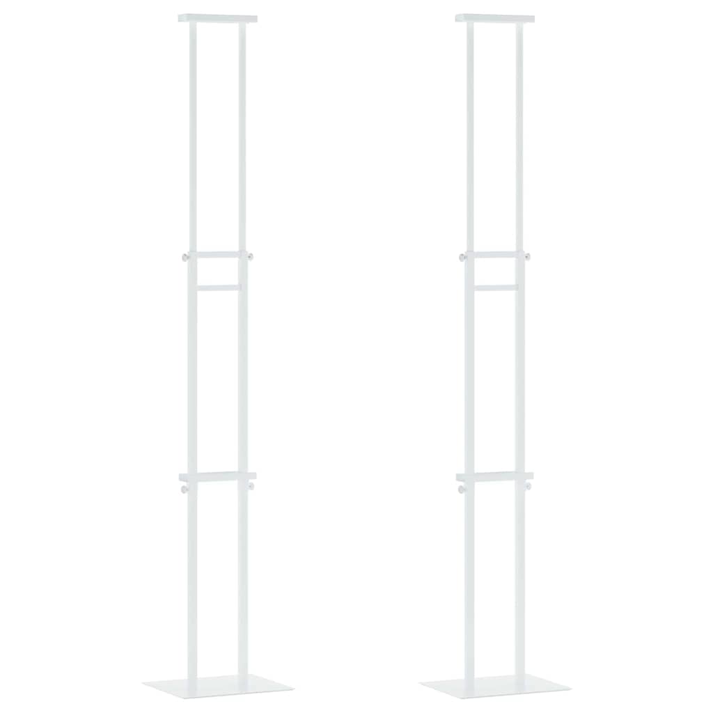 Espositori per Fiere 2 pcs Bianco 30 x 23,5 x 210 cm Acciaio