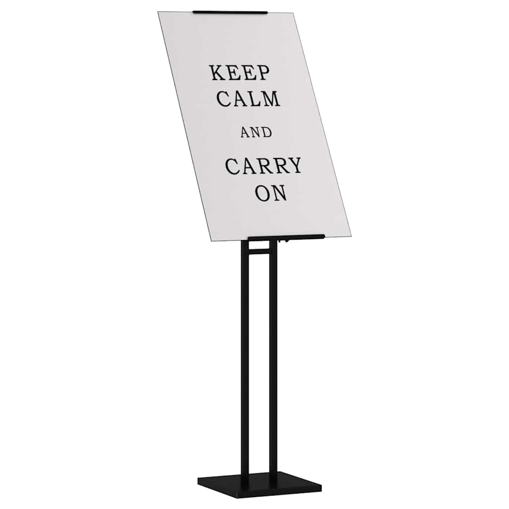 Espositori per Fiere 2 pcs Nero 26,5 x 26,5 x 150 cm Acciaio