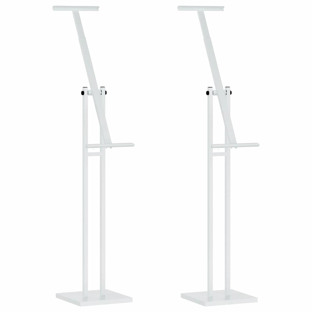 Espositori per Fiere 2 pcs Bianco 26,5 x 26,5 x 150 cm Acciaio