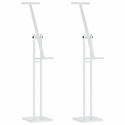 Espositori per Fiere 2 pcs Bianco 26,5 x 26,5 x 150 cm Acciaio