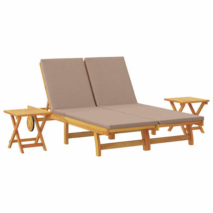 Lettino da sole con cuscino Talpa Legno di Acacia Massello