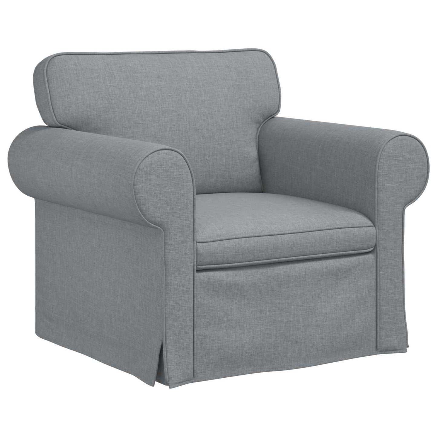Divano Grigio chiaro 215 x 82 x 80 cm Tessuto