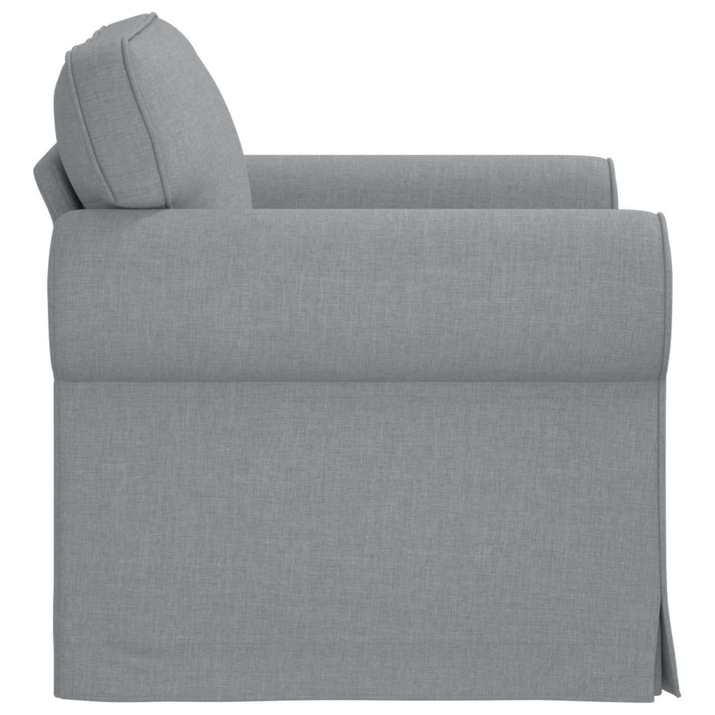 Divano Grigio chiaro 215 x 82 x 80 cm Tessuto